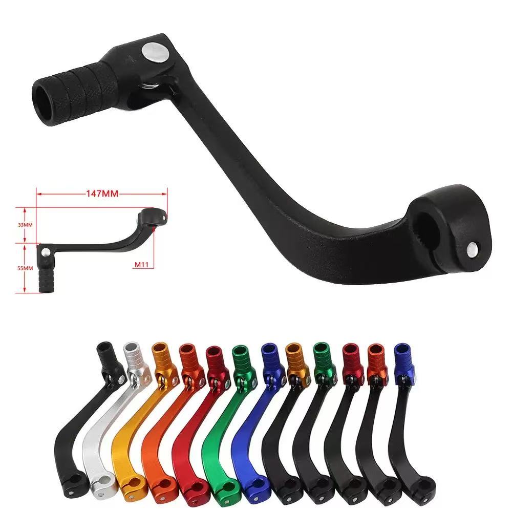 lever shifter pedal Upgrade Your Ride with Heavy Duty Alloy Gear Shift Lever Shifter Pedal For Honda CRF110 CRF110F (2013-2018) | CNC Machined, Anodized Black, Durable Aftermarket Replacement Footpeg & Lever Kit for Off-Road, Motocross, Dirt Bike Performance Enhancement - Image 1