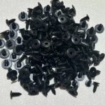 100pcs Universal Car Clip Set, 6mm Black Plastic Push Rivets for Auto Door Fender Retainer, Bumper Trim Fastener Kit, Body Clips Honda Toyota - Image 4