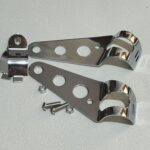 Chrome Headlight Mount Bracket Fork Ear 28/31/34mm Motorcycle Light Holder for Bobber Cafe Racer Chopper Dyna Sportster Softail